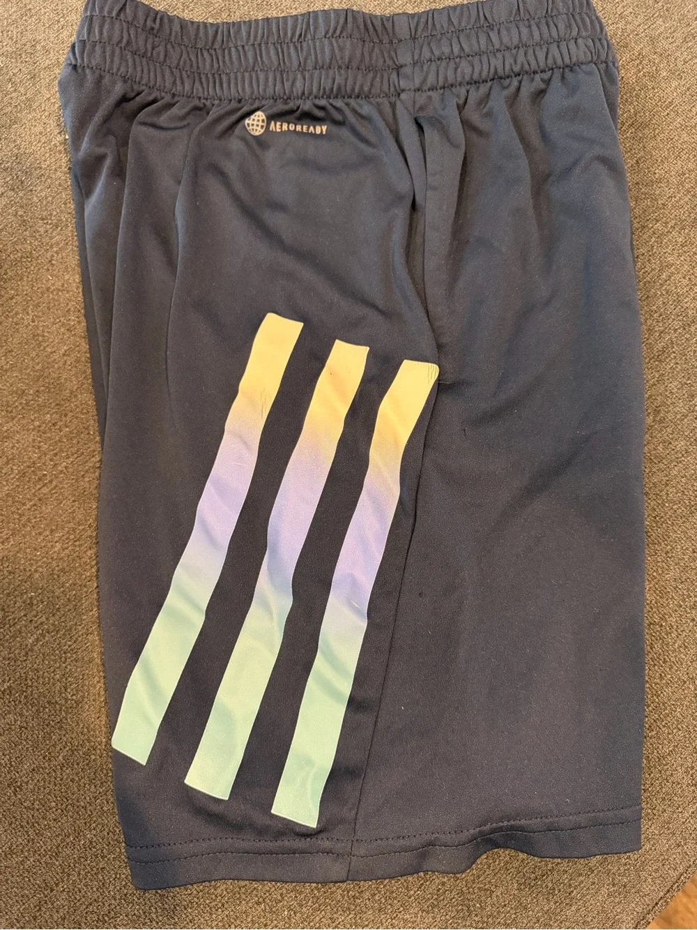 Adidas Navy Athletic Shorts w/ Gradient Detail